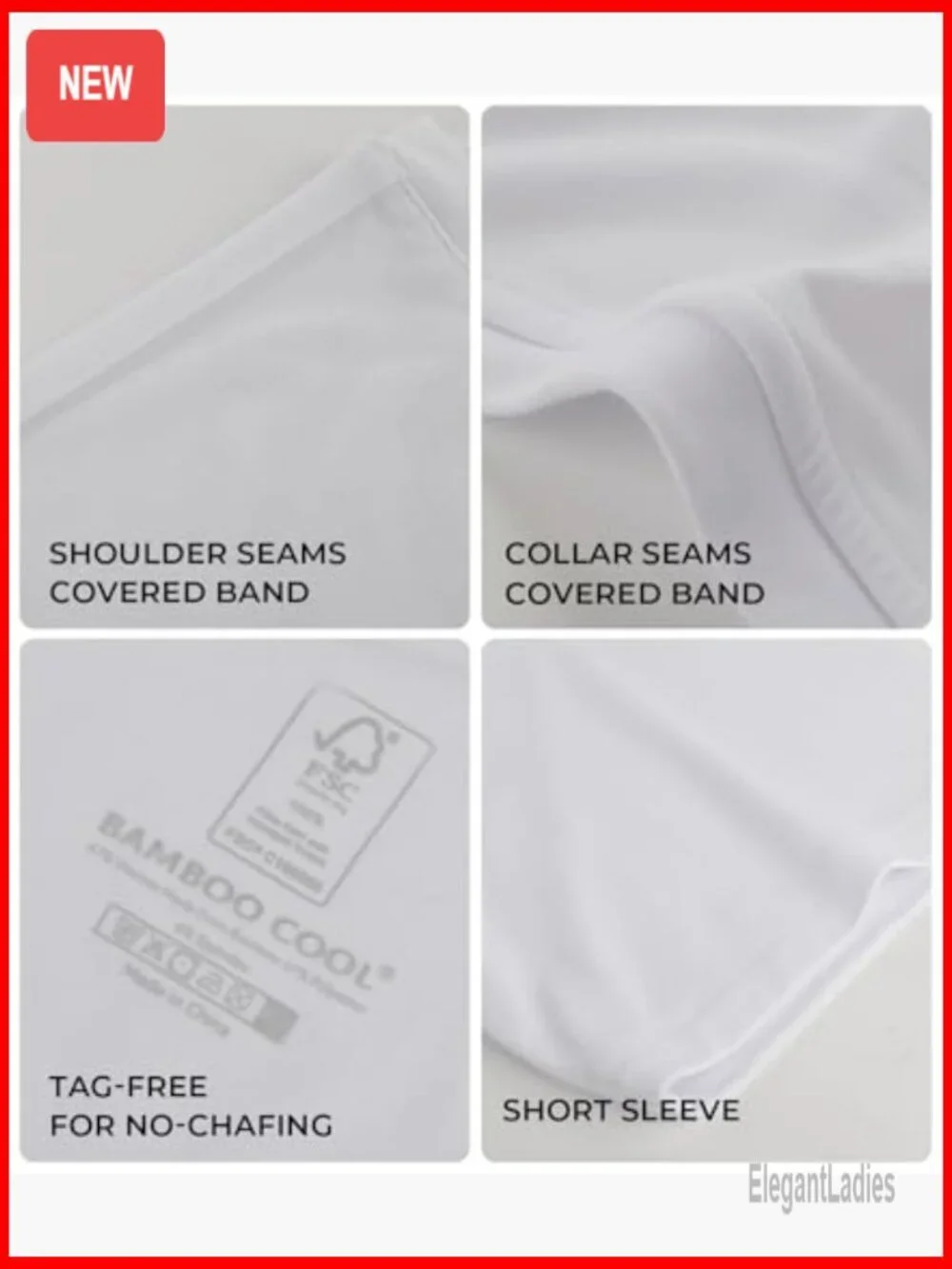 Men's Slim Fit V-Neck Undershirts 3-Pack, Moisture Wicking, Bamboo Rayon